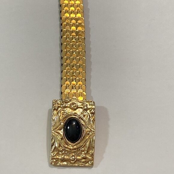Vintage Metal Tone Gold Escale Elastic Belt main image 12
